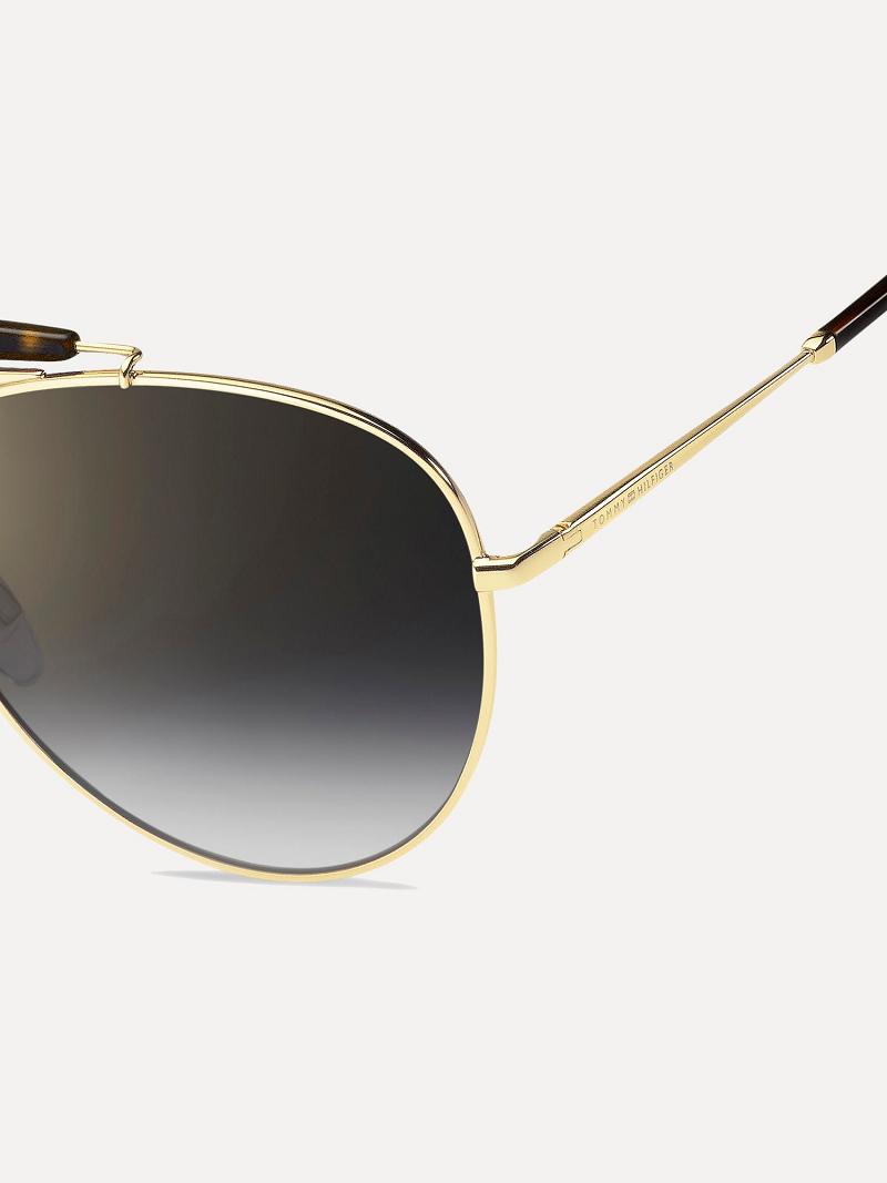 Női Tommy Hilfiger Pilot Sunglasses Napszemüveg Fekete | HU 676DFM